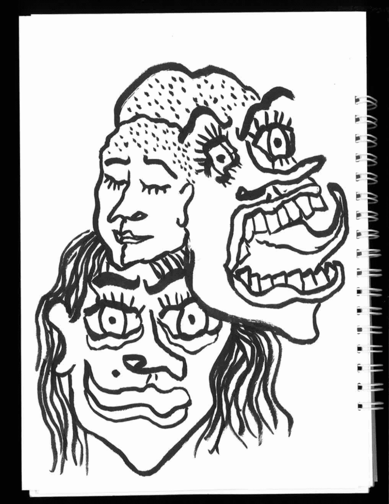 illustration-drawing-ink-black-portrait-scketch-bodies